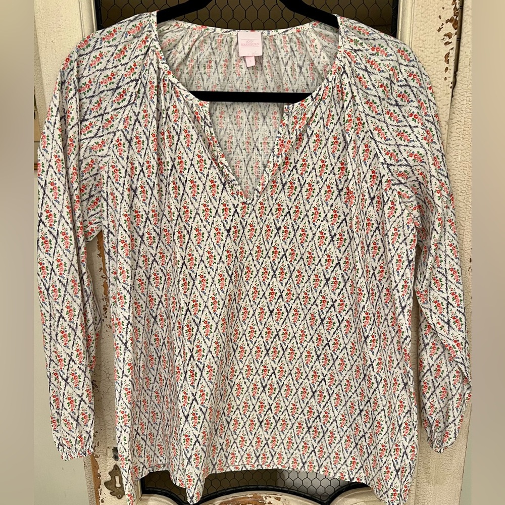 EUC Ann Mashburn Floral Top